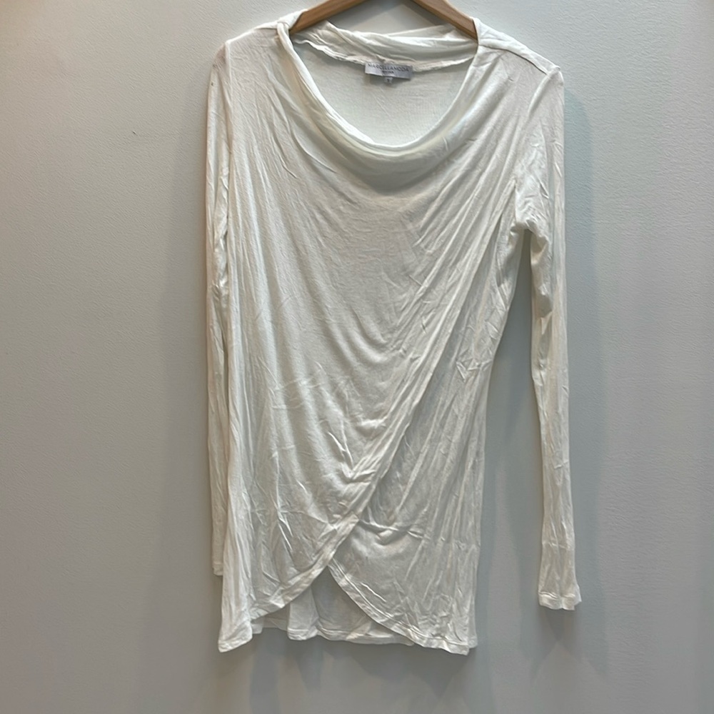 Marcellamoda small, sheer shirt, long sleeve